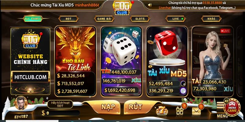 quyen rieng tu tai hitclub 4 Bet thủ có thể tự do lựa chọn tựa game mình yêu thích tại nhà cái HitClub